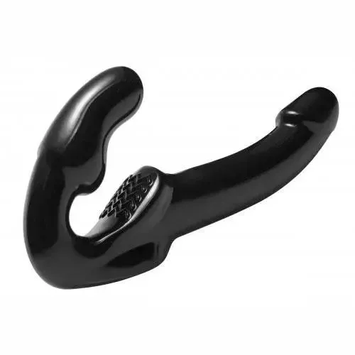 10-inch Black Strapless Strap-on Penis Dildo for Lesbian Couples