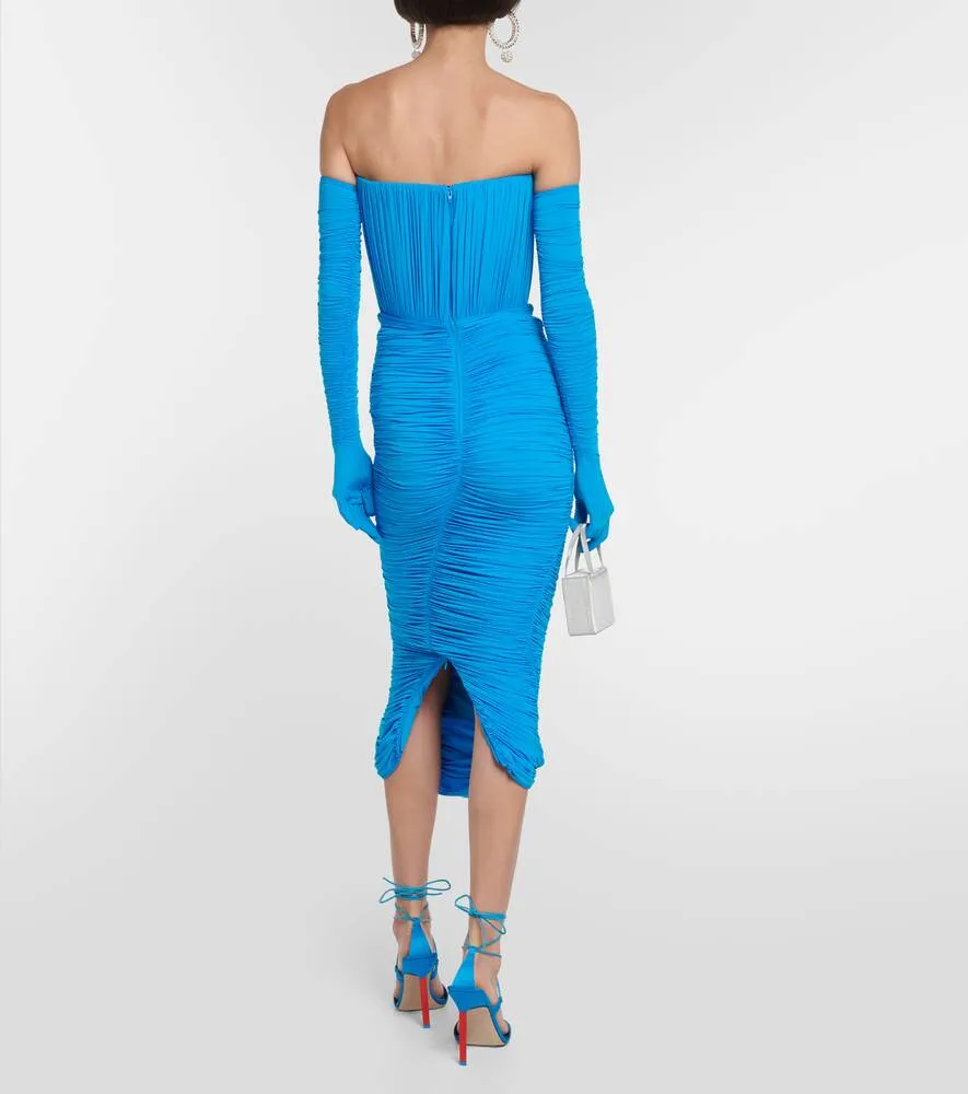 ALEX PERRY strapless mini dress, blue