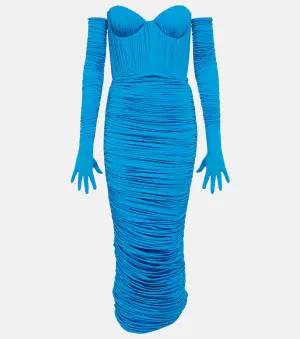ALEX PERRY strapless mini dress, blue