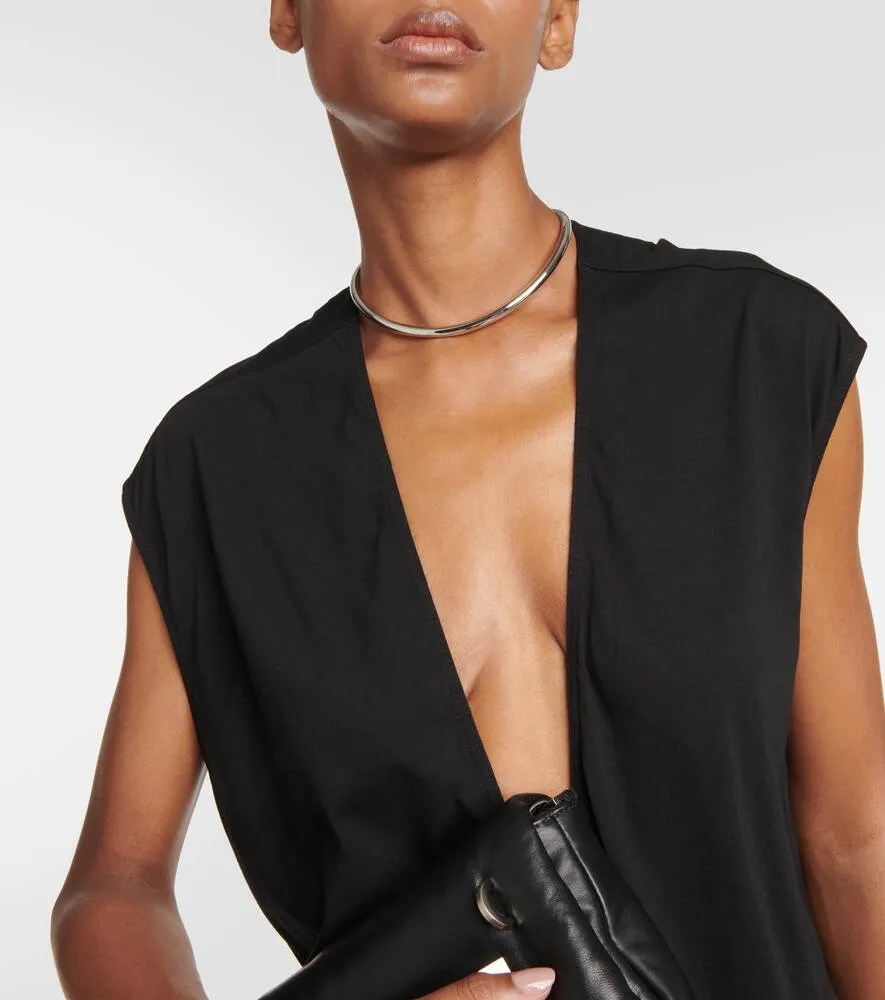 Arrowhead cotton maxi dress RICK OWENS, black