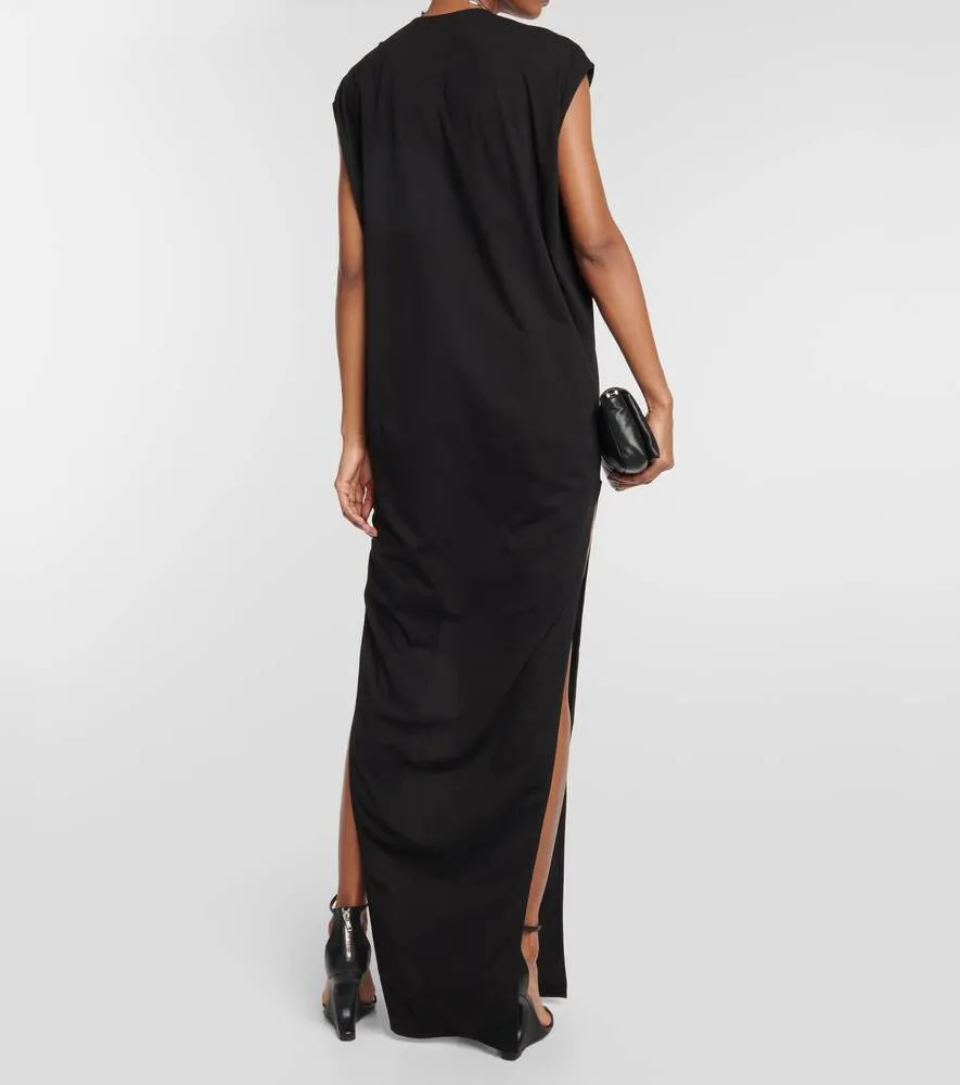 Arrowhead cotton maxi dress RICK OWENS, black