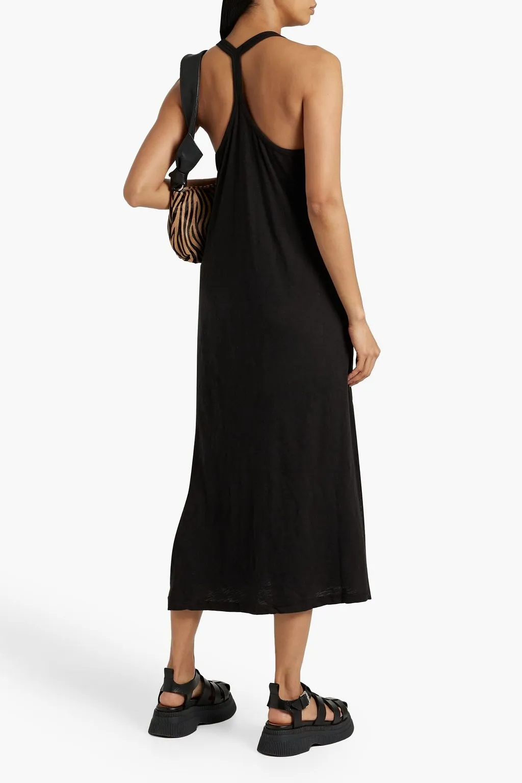 ATM ANTHONY THOMAS MELILLO cotton twill midi dress, black