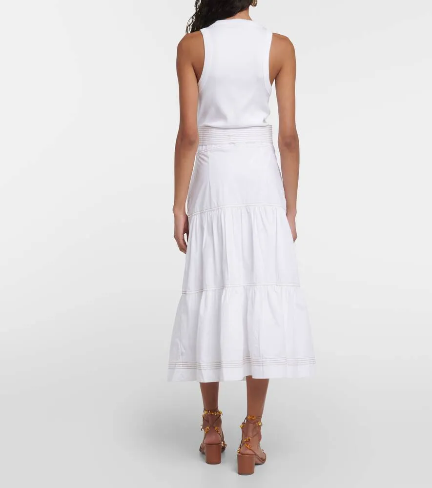 Austyn cotton blend maxi dress VERONICA BEARD, white