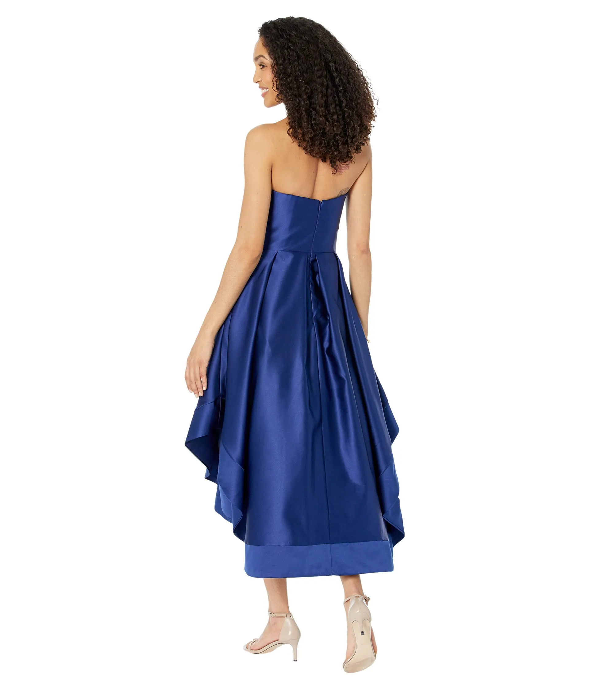 Betsy & Adam Lamour Strapless Satin Dress