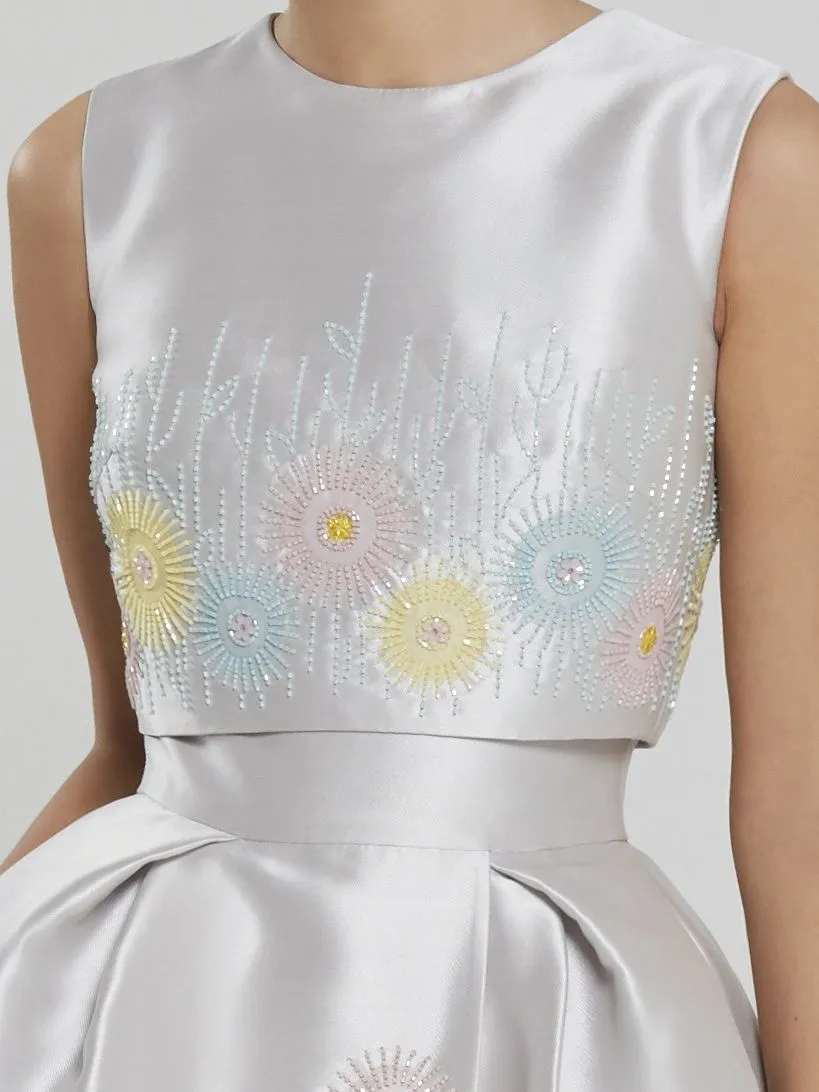 Embroidered Tulip Gown