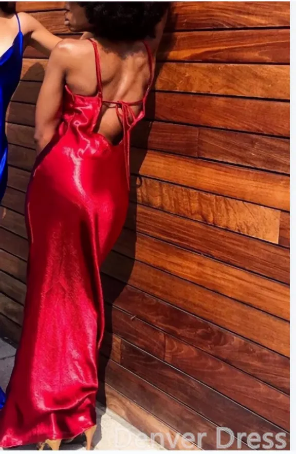 Gold Mermaid Square Sheath Floor-length Long Evening Prom Dresses