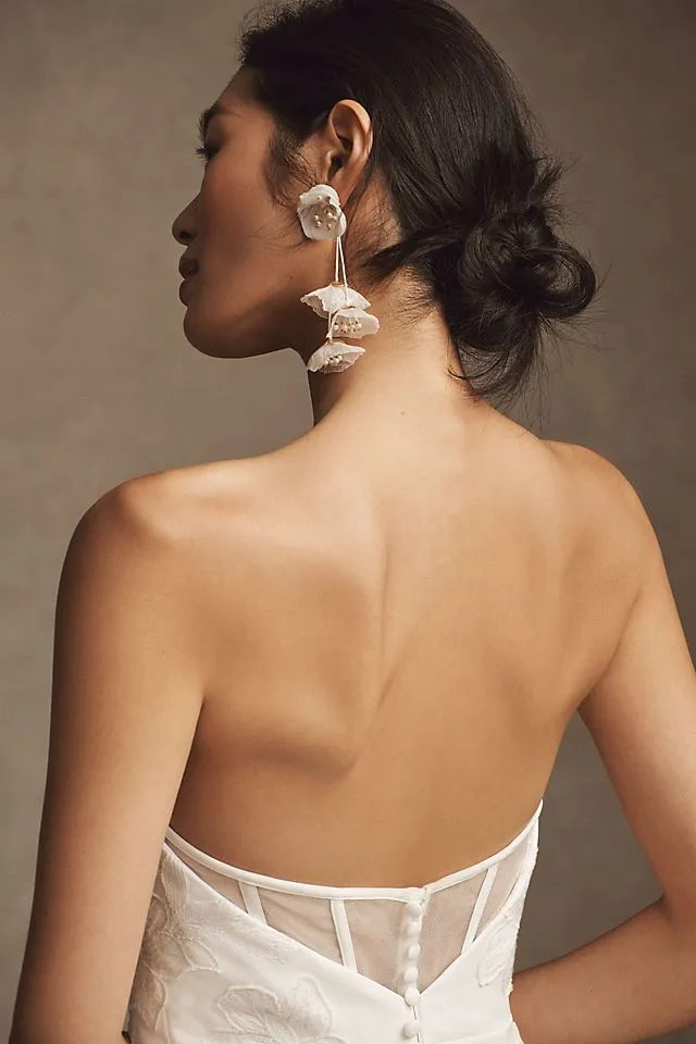 Jenny Yoo Naomi wedding dress, strapless, beige