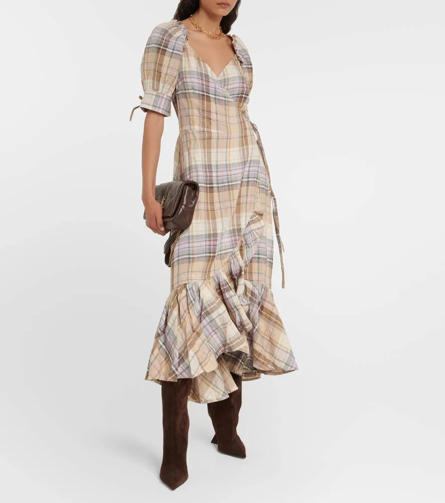 Linen check dress POLO RALPH LAUREN, multicolor