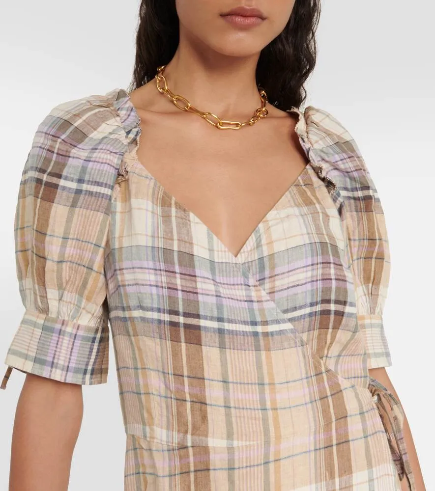 Linen check dress POLO RALPH LAUREN, multicolor