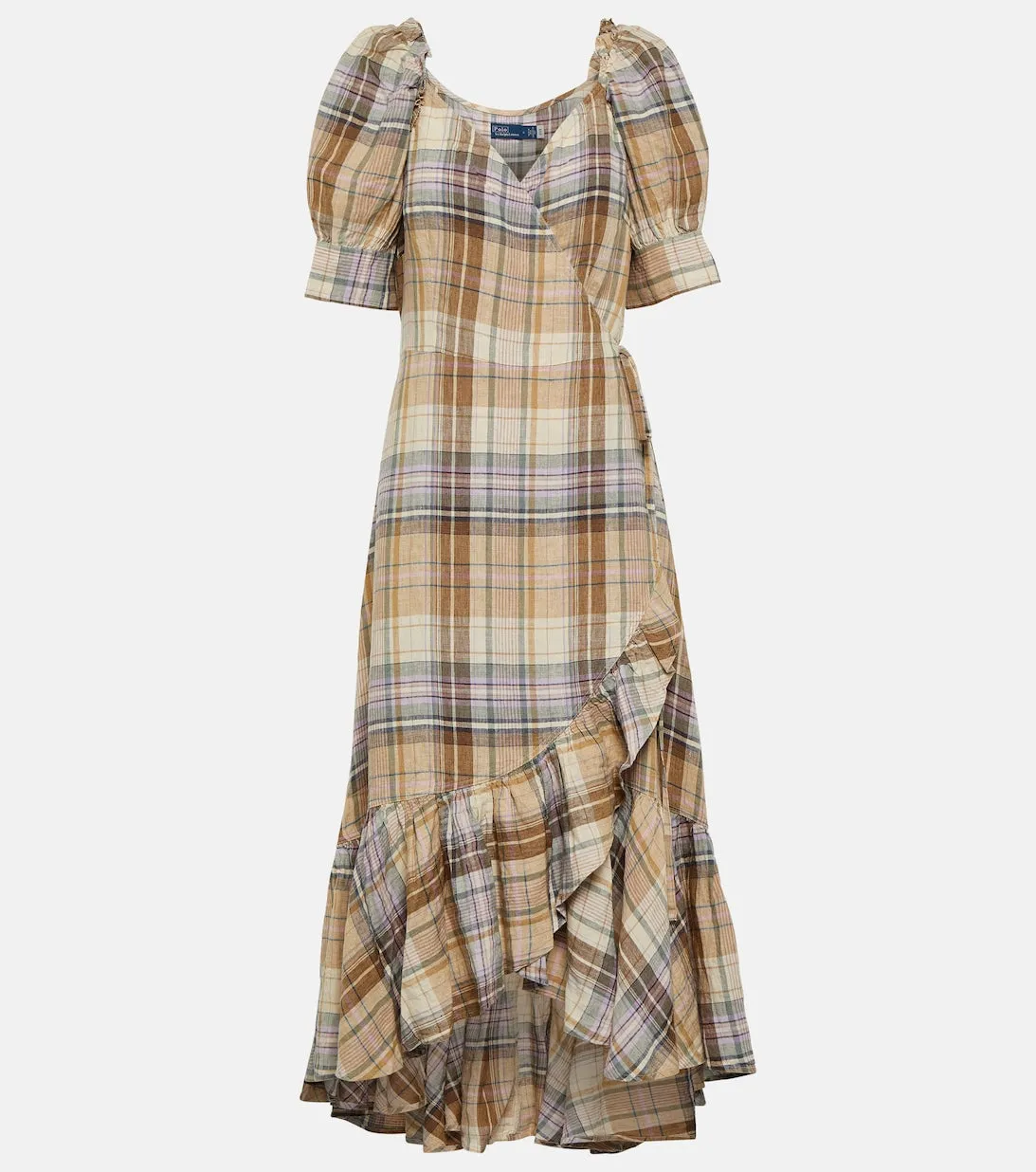 Linen check dress POLO RALPH LAUREN, multicolor