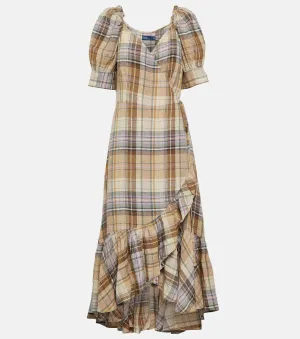 Linen check dress POLO RALPH LAUREN, multicolor