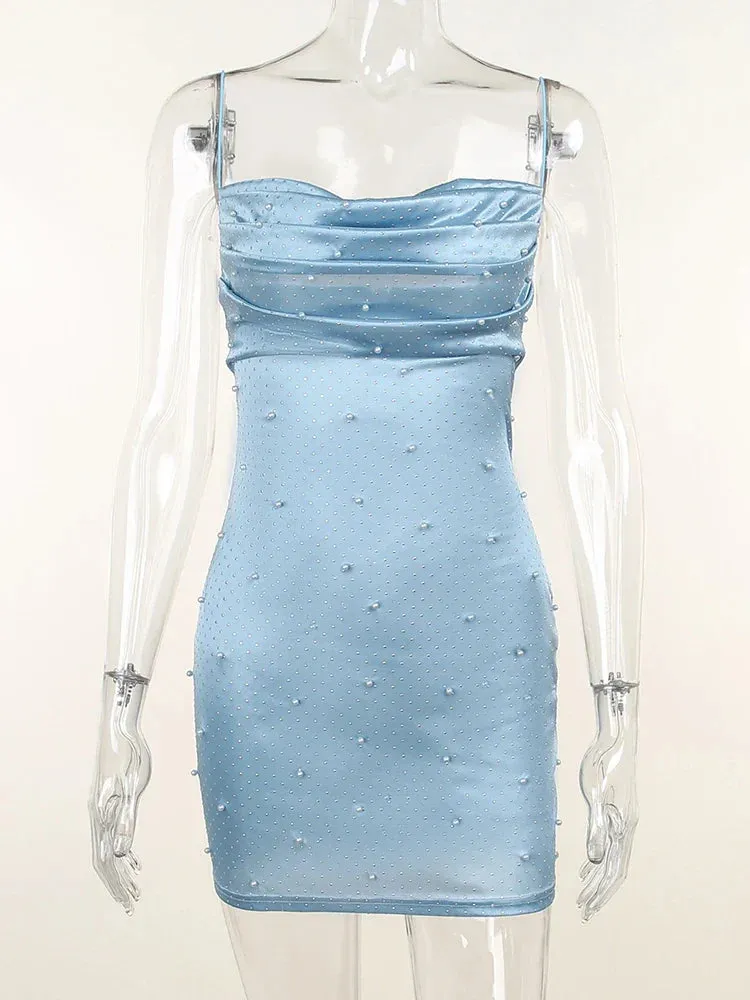 LVSANW Elegant and sexy strap dress Pure color cultivate one's morality backless sleeveless dresses JY22322DG