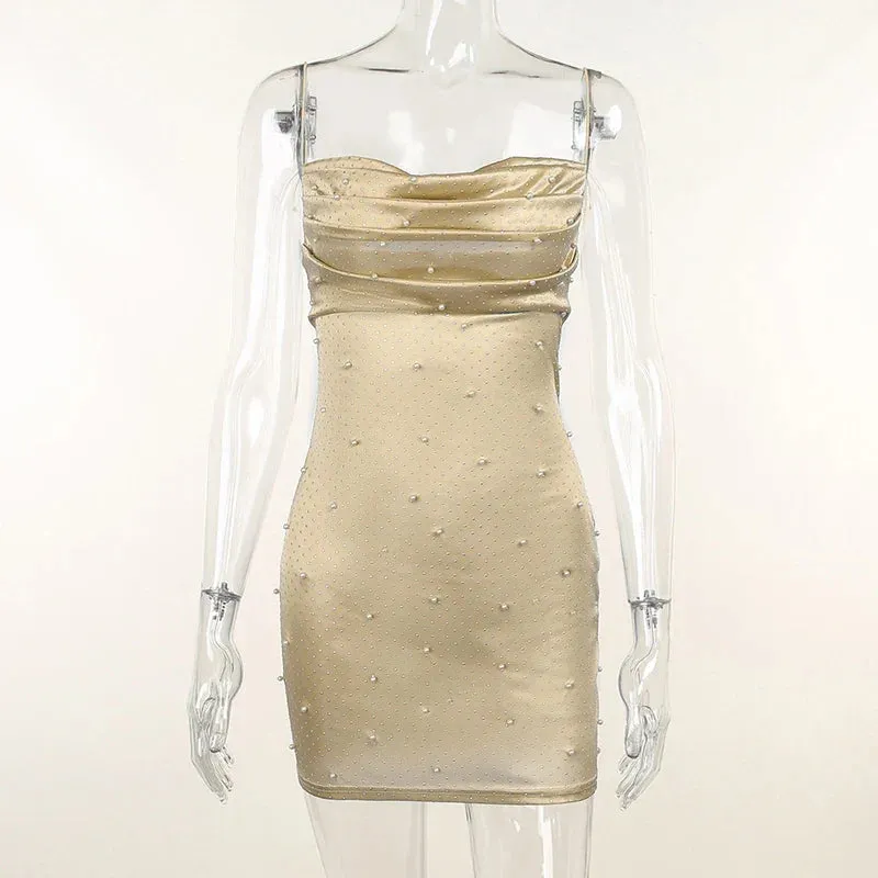 LVSANW Elegant and sexy strap dress Pure color cultivate one's morality backless sleeveless dresses JY22322DG