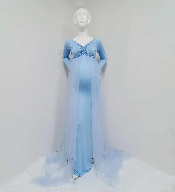Maternity Tulle Long Dress