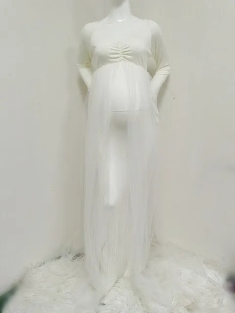 Maternity Tulle Long Dress