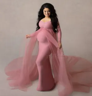 Maternity Tulle Long Dress