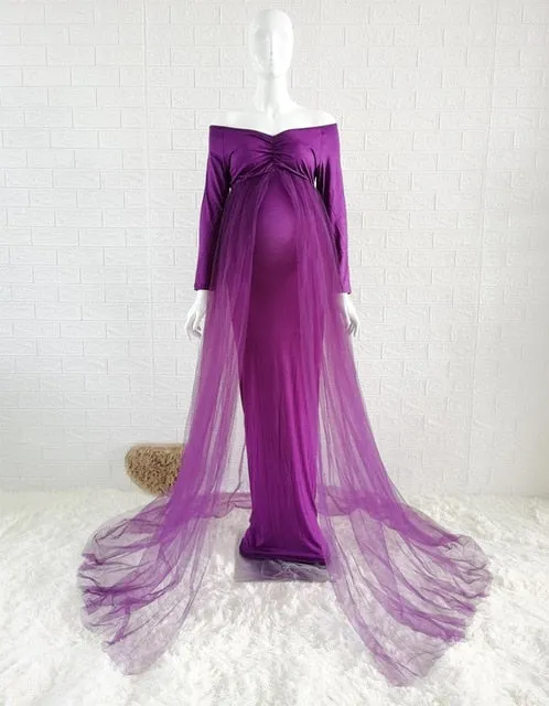 Maternity Tulle Long Dress