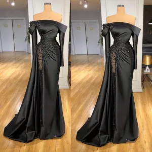 Modest Evening Dresses Black Evening Dress Prom Dress
