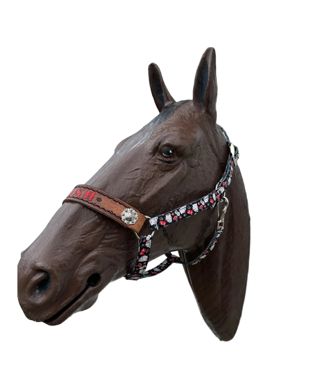 PERSONALIZED   nylon pony or miniature horse  halter many different patterns and colors!