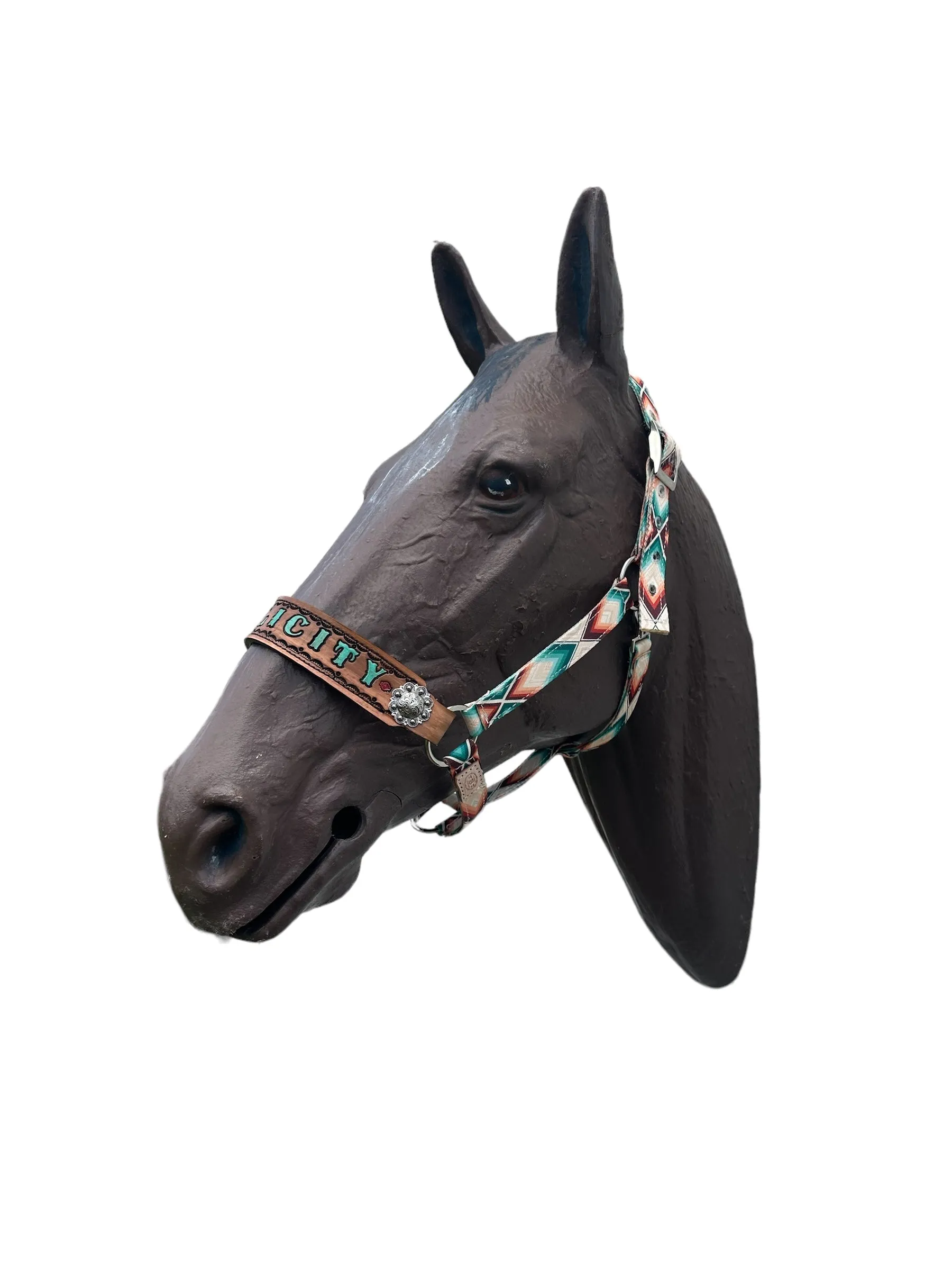 PERSONALIZED   nylon pony or miniature horse  halter many different patterns and colors!