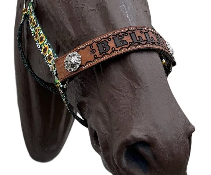 PERSONALIZED   nylon pony or miniature horse  halter many different patterns and colors!