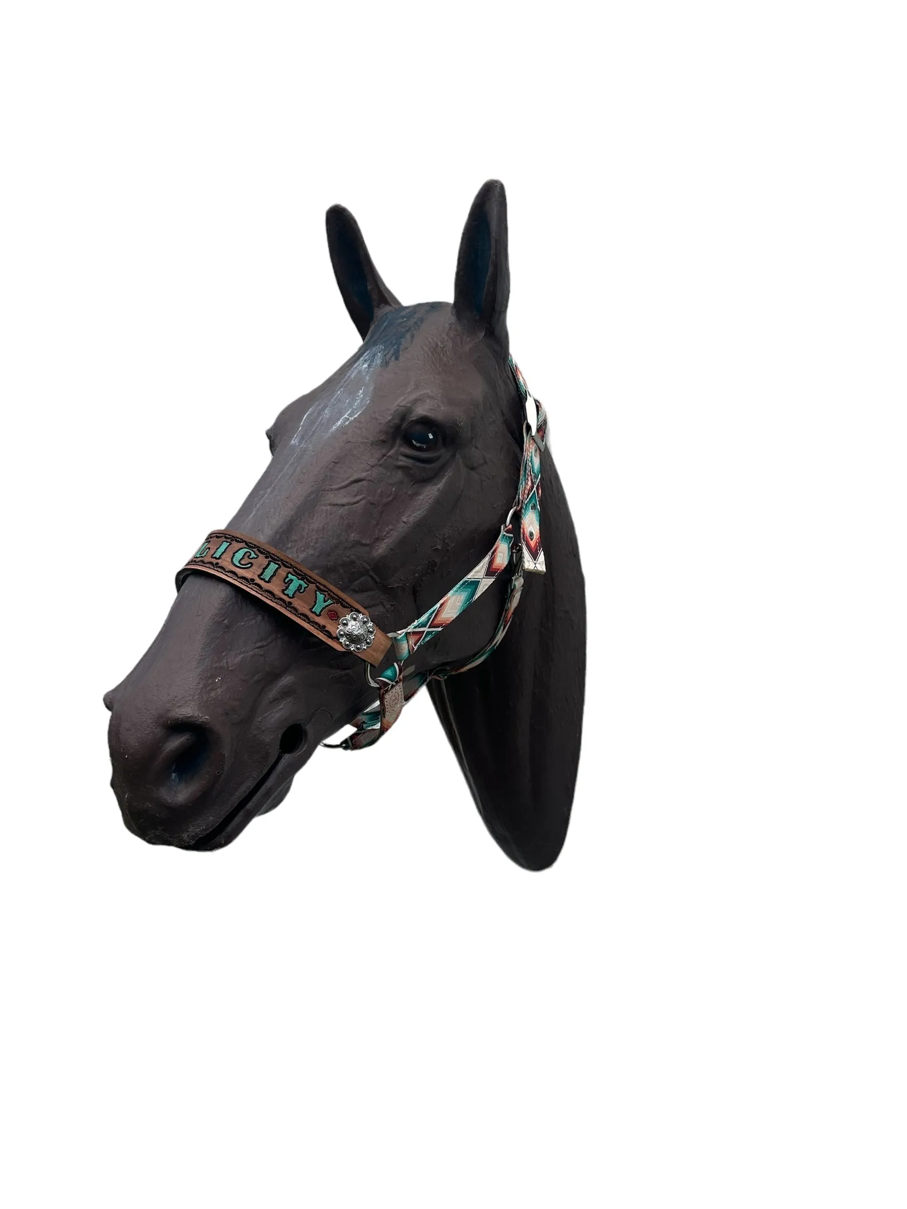 PERSONALIZED   nylon pony or miniature horse  halter many different patterns and colors!