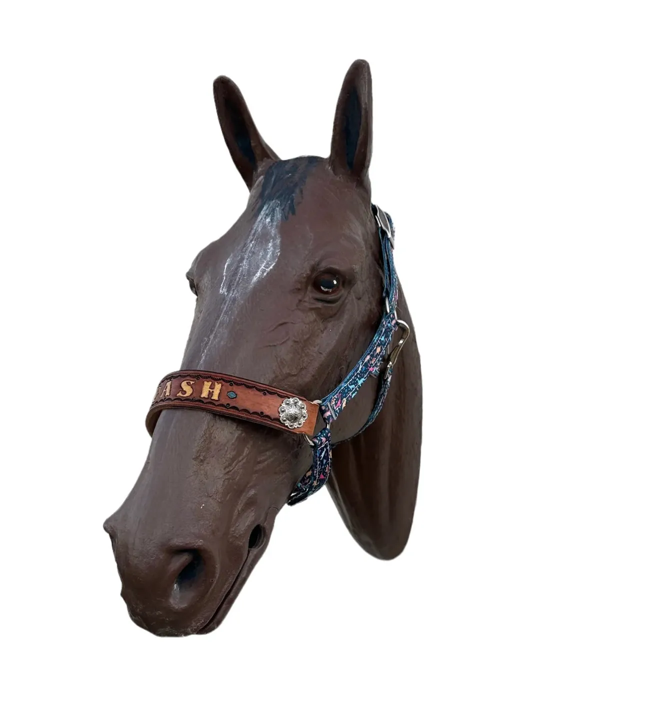PERSONALIZED   nylon pony or miniature horse  halter many different patterns and colors!