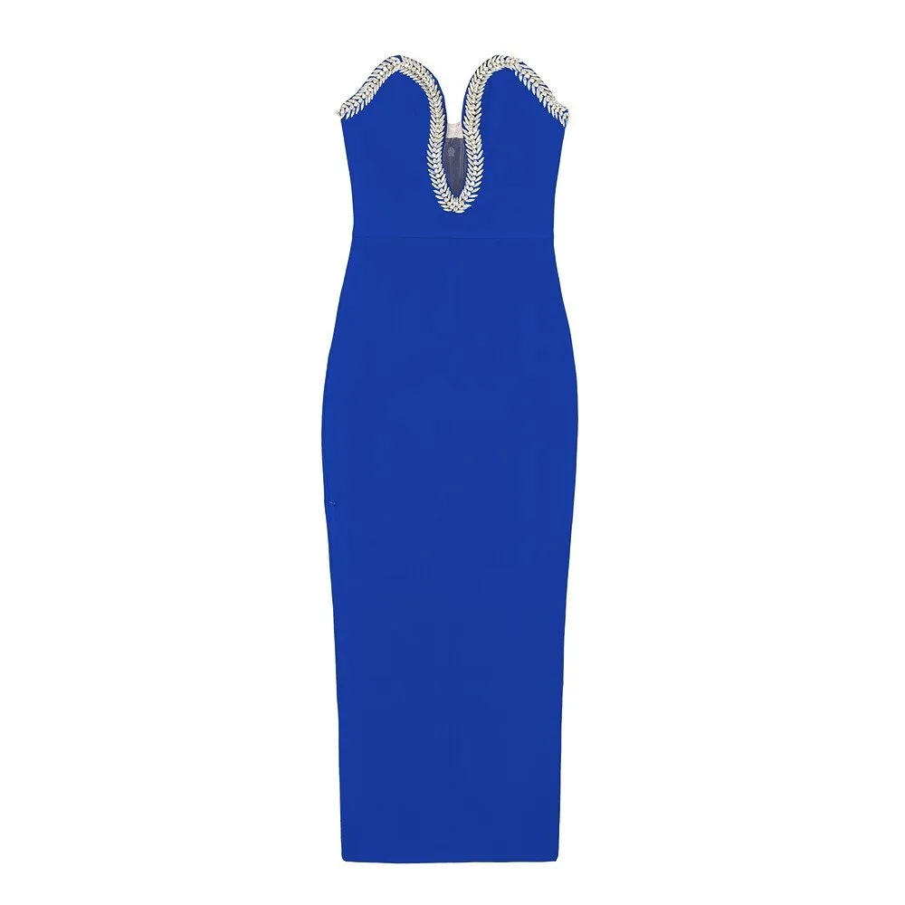 Pre Order:  Bejeweled Backless Evening Dress