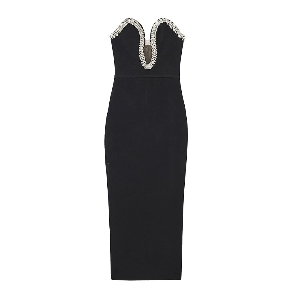 Pre Order:  Bejeweled Backless Evening Dress