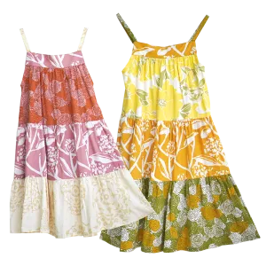 Rayon Scrappy Ruffle Dress, 4 sizes