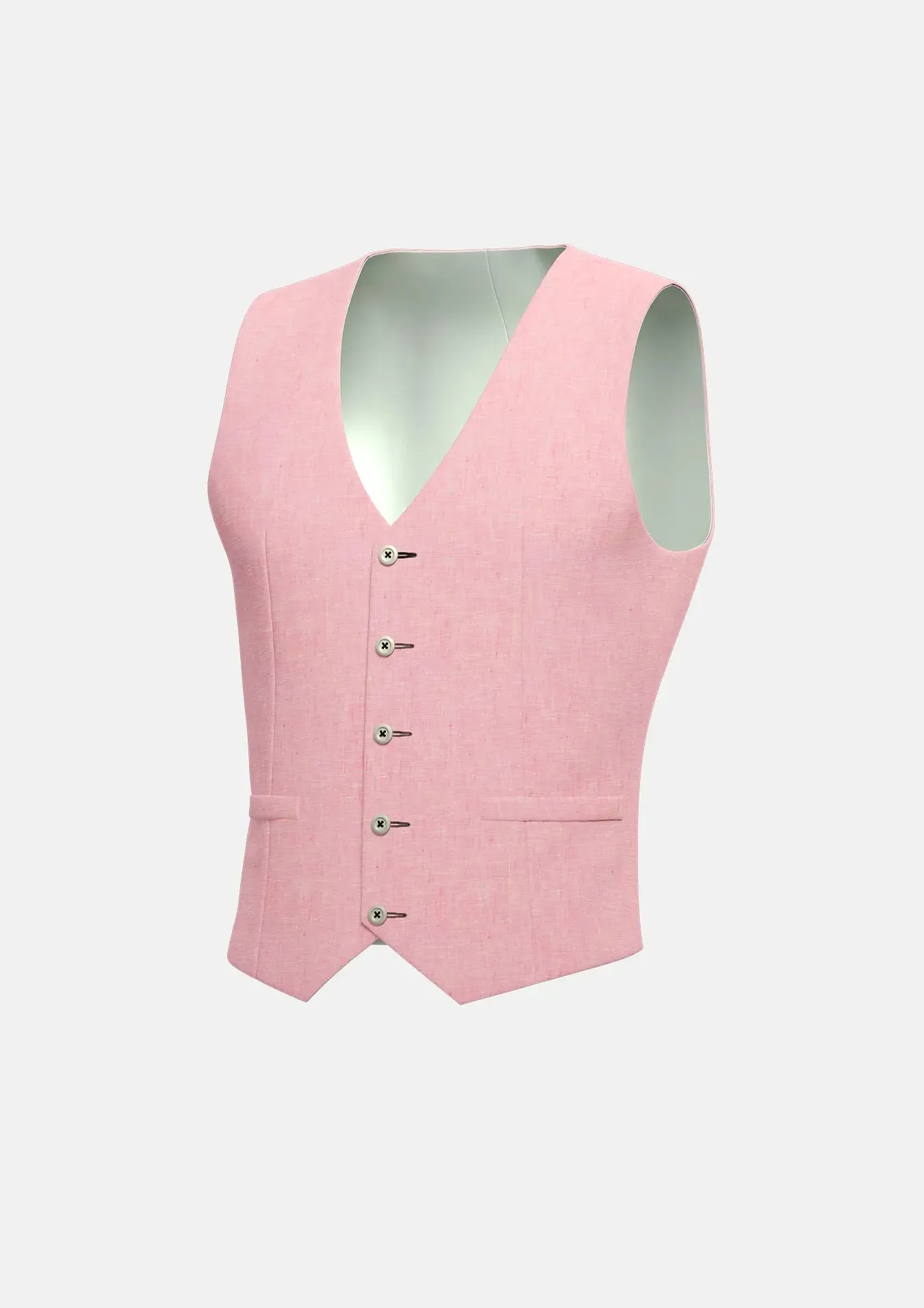 Salmon Linen Vest