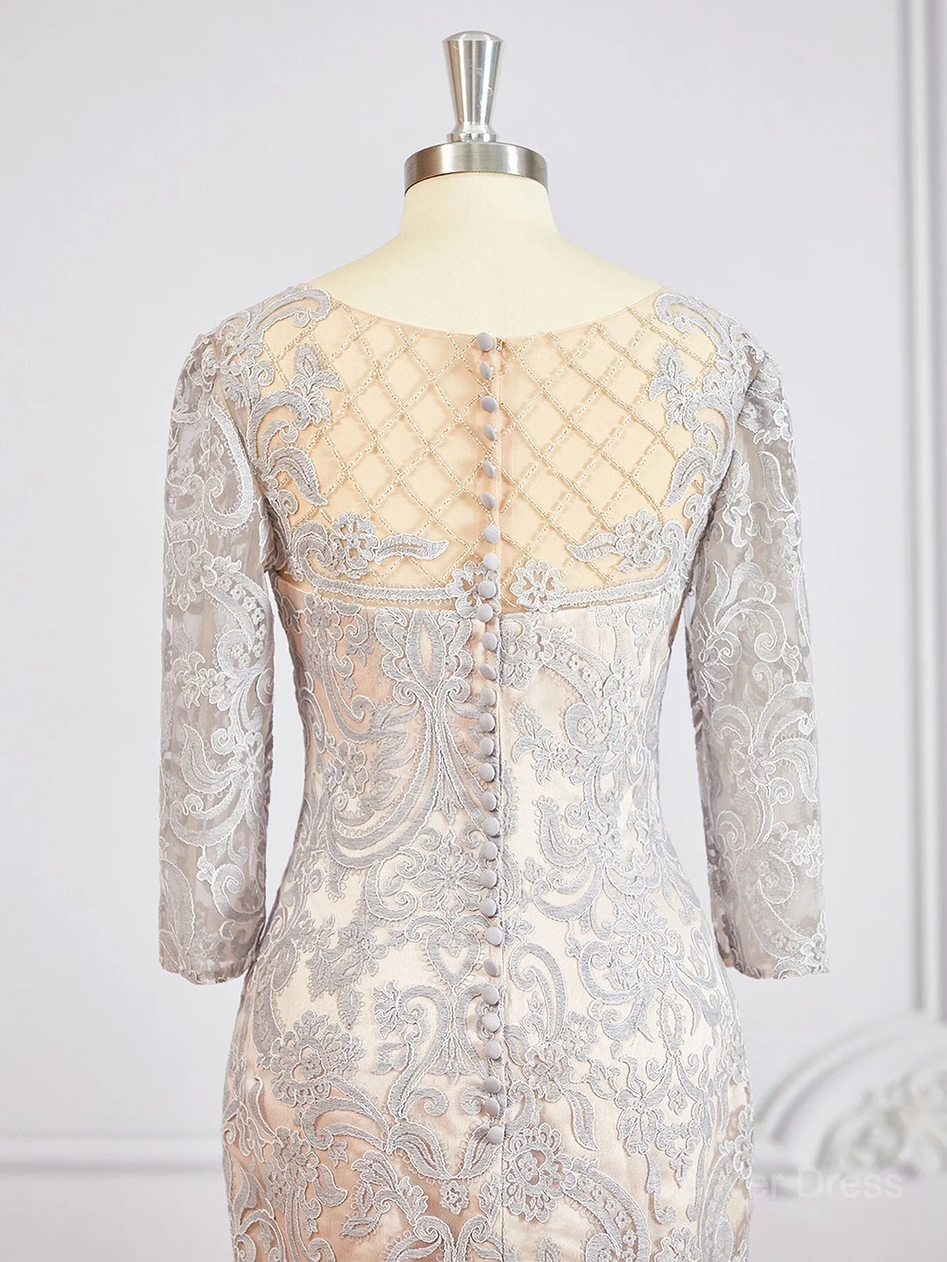 Sheath Bateau Short Chiffon Mother of the Bride Dresses With Appliques Lace