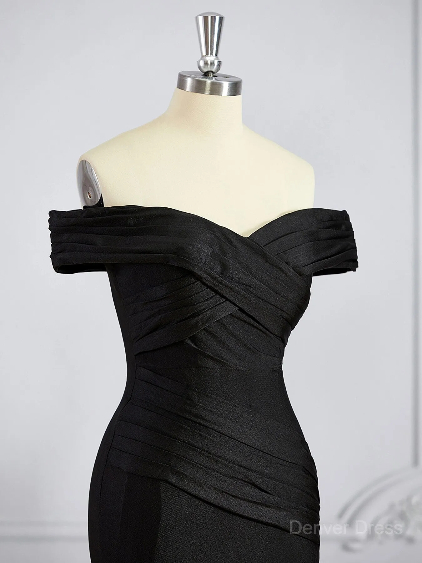 Sheath Off-the-Shoulder Sweep Train Jersey Bridesmaid Dresses