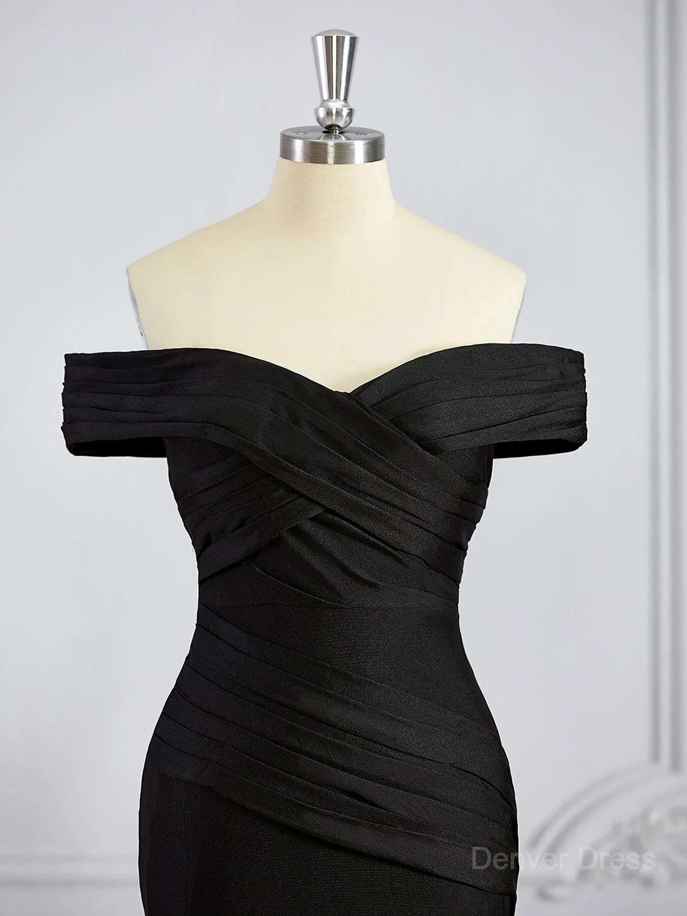 Sheath Off-the-Shoulder Sweep Train Jersey Bridesmaid Dresses