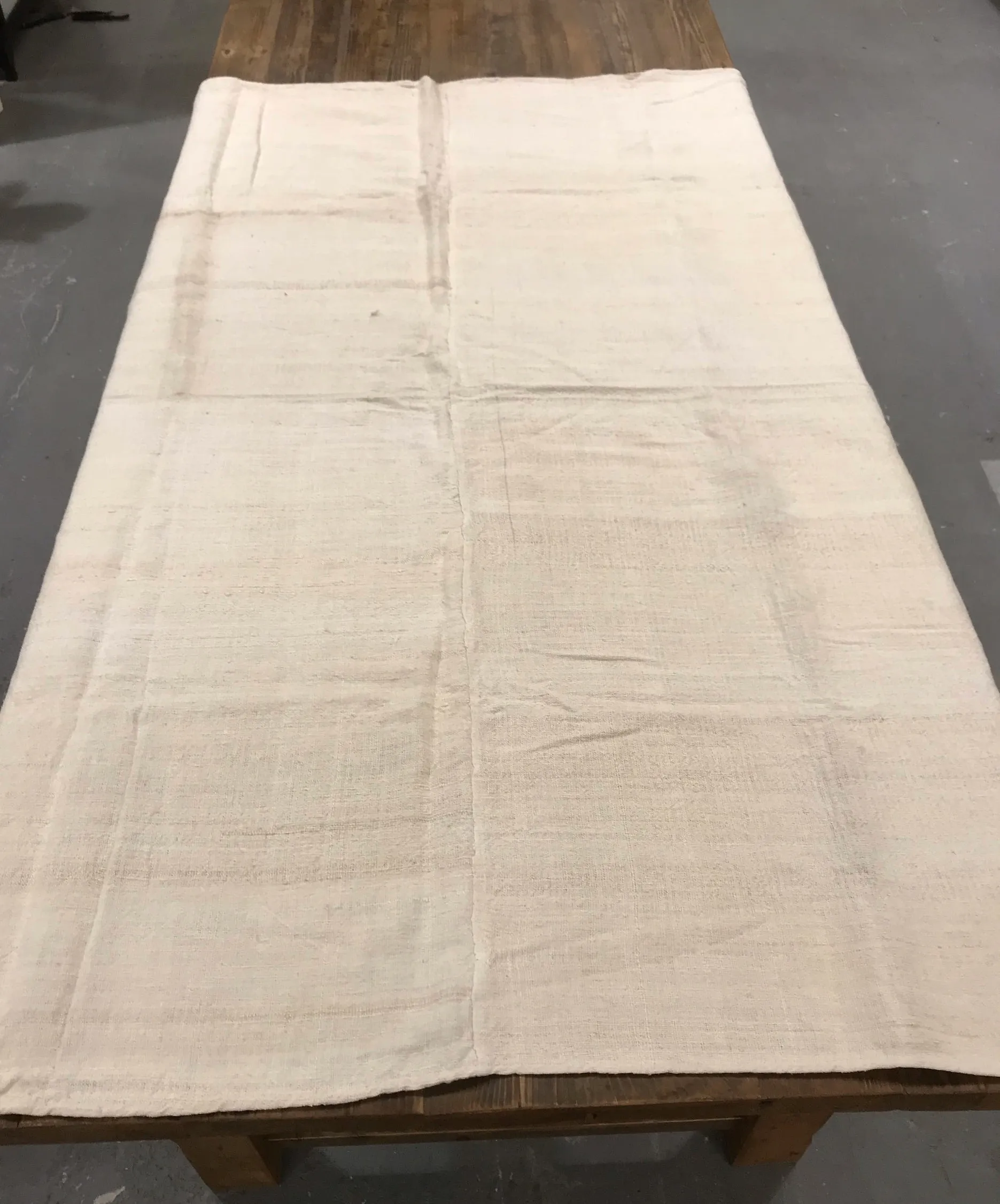 Vintage  Linen/Hemp Sheet  1940s  #5364   (Read Information About This Item)