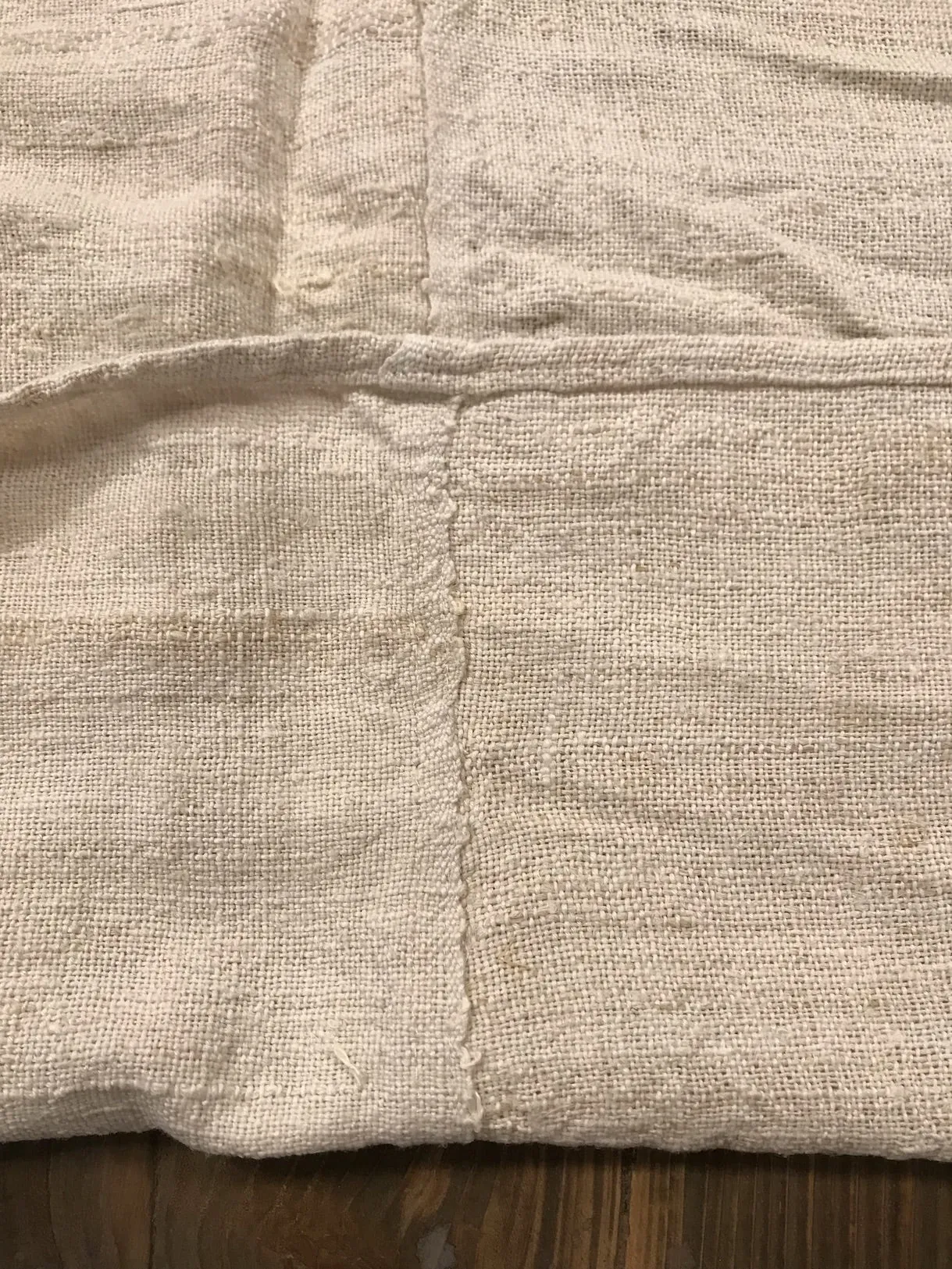 Vintage  Linen/Hemp Sheet  1940s  #5364   (Read Information About This Item)