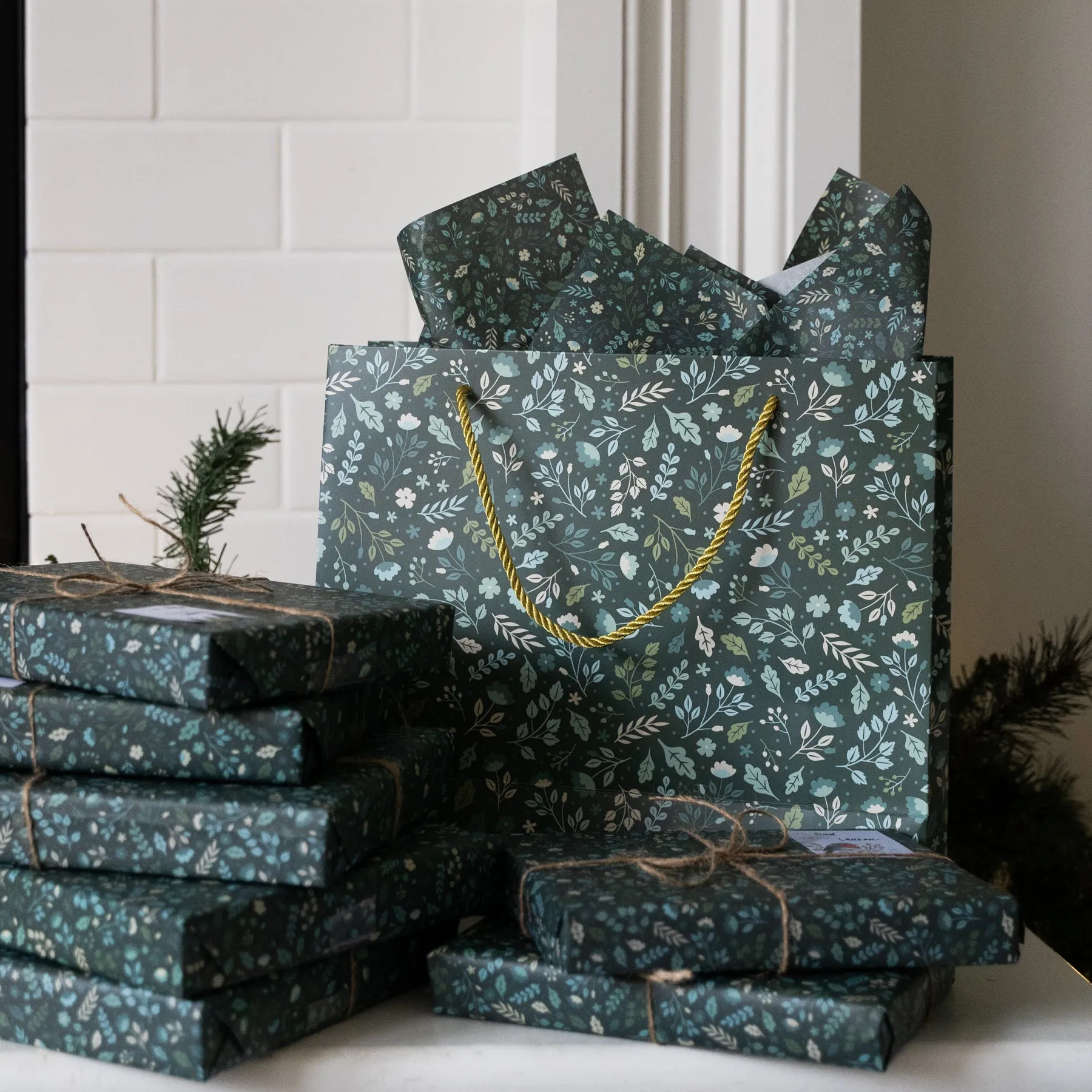 Winter Floral Tissue Paper