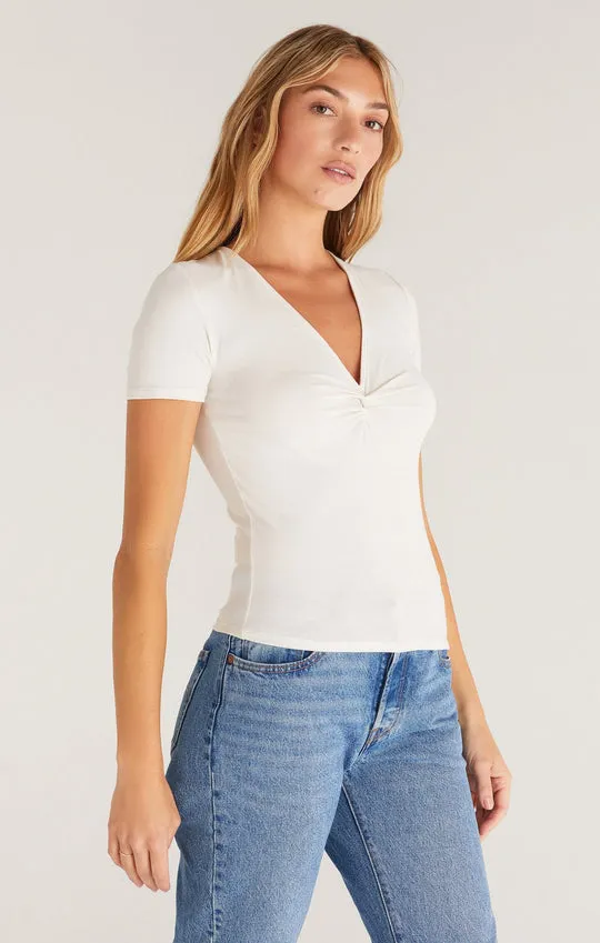 Z Supply Tabby Twist Tee - White