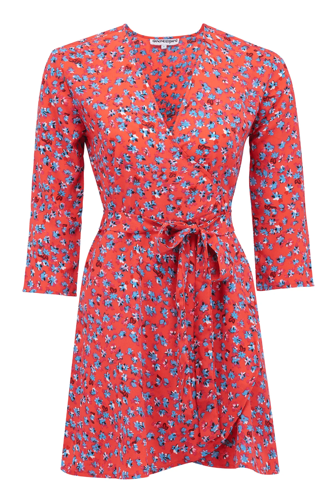 Zeina Mini Dress in Red Ditzy